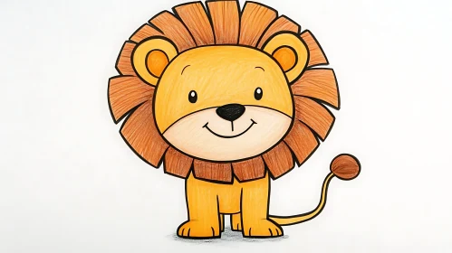 Cute Lion Illustration