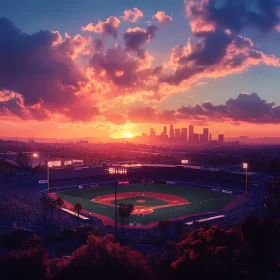 City Skyline at Sunset