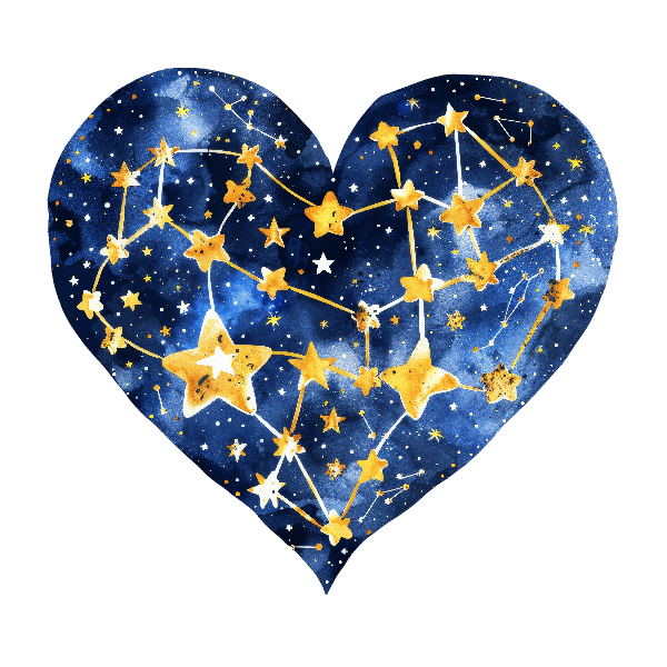 Celestial Heart Star Design