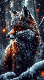 Wild Fox Embracing Winter