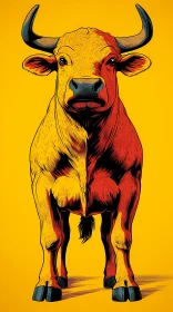 Artistic Bull Illustration