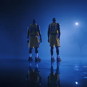 Night Game Reflections: Basketball Duo