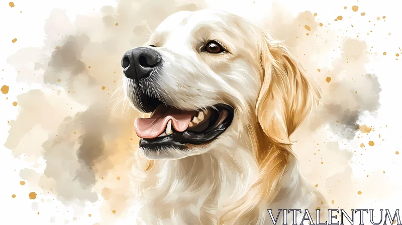 Artistic Dog Portrait AI Image