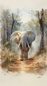 Serene Elephant in Natural Habitat