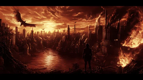 Dystopian City Ablaze