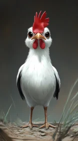 Lifelike Rooster Illustration