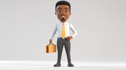 Animated Character Ready for Business