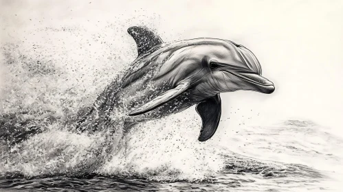 Dolphin Leaping Sketch