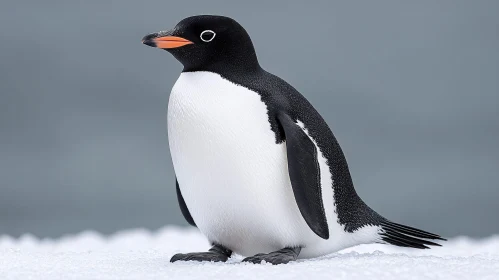 Majestic Penguin on Snow