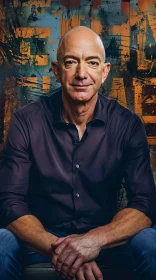 Jeff Bezos Relaxed Sitting Pose
