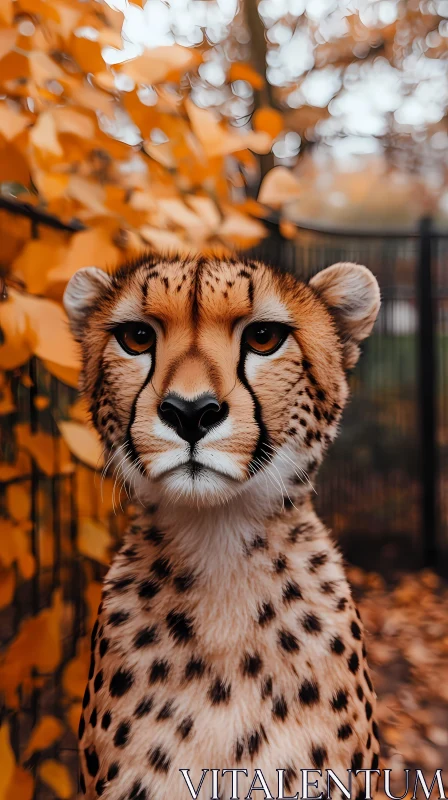 Majestic Cheetah Portrait AI Image