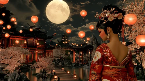 Lanterns and Moonlight: An Asian Dreamscape