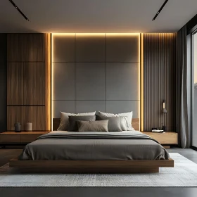 Contemporary Bedroom with Sleek Fixtures