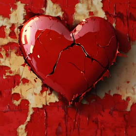 Broken Heart Texture Art