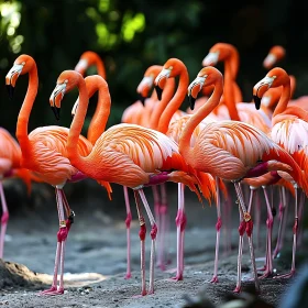 Flock of Flamingos: A Symphony of Pink