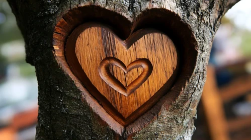 Tree of Love: Carved Heart Design