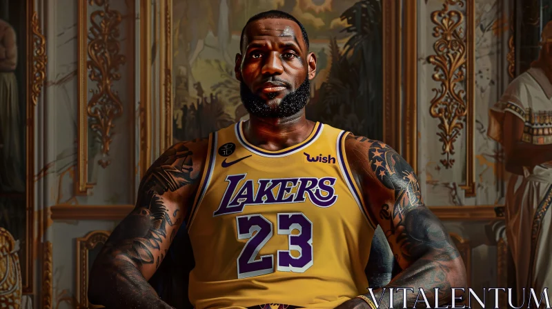 AI ART LeBron James Regal Portrait