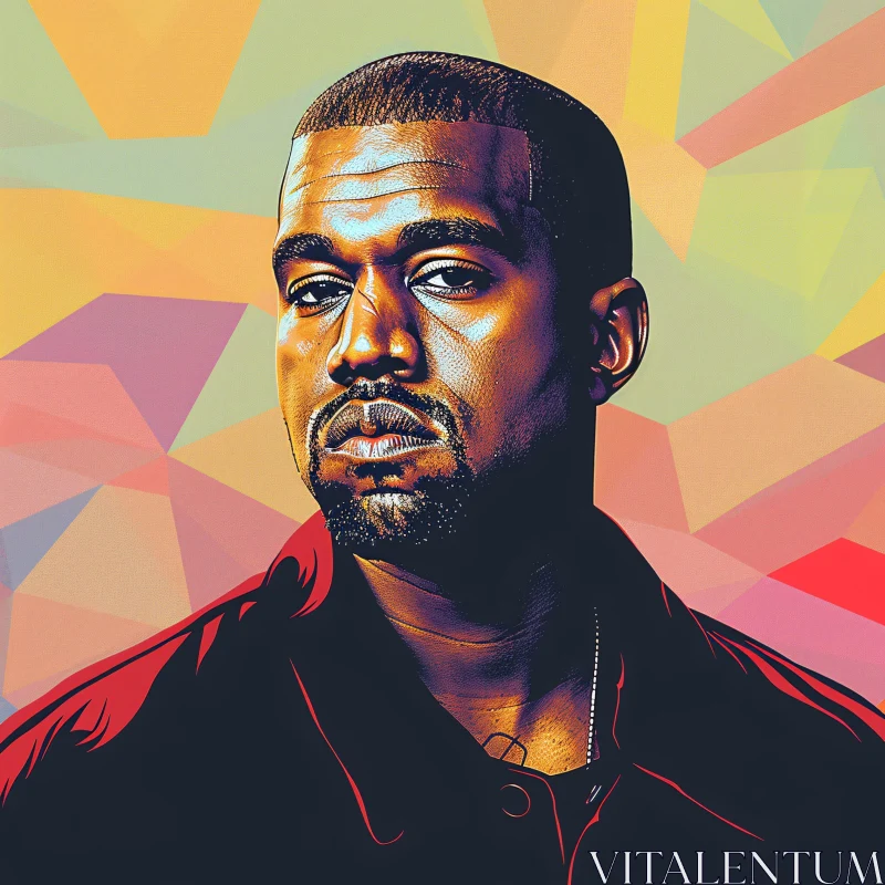 AI ART Vivid Pop Art of Kanye West