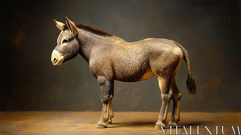 Portrait of a Donkey AI Image