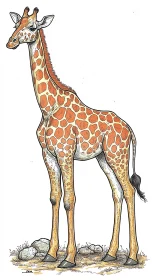 Graceful Giraffe Art