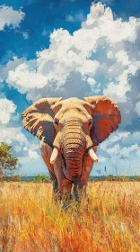 Elephant Artwork in Nature