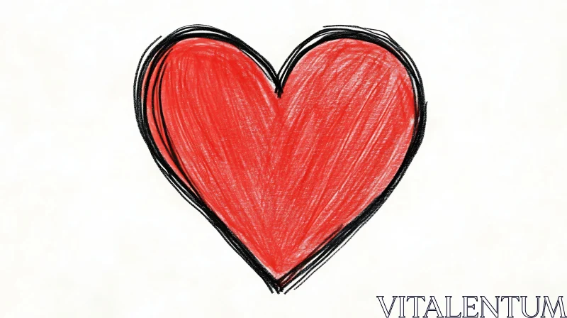 AI ART Hand Drawn Heart