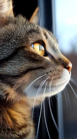 Feline Profile in Warm Sunlight