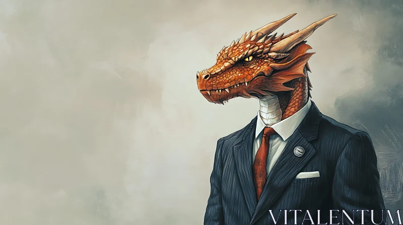 AI ART Formal Dragon Portrait