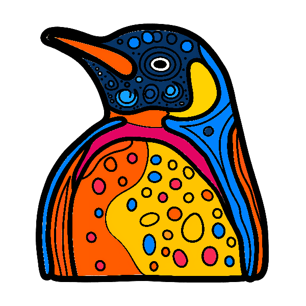 POD Design Abstract Penguin Tee Art