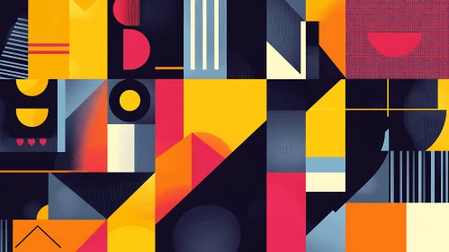 Colorful Geometric Composition