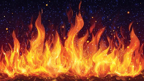 Starry Night Flames