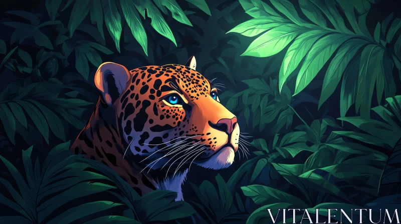 AI ART Wild Jungle Leopard