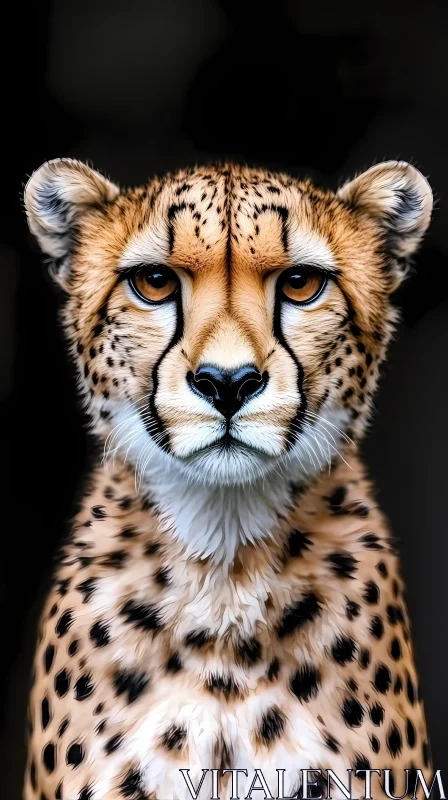 AI ART Cheetah Profile and Patterns