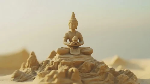 Meditative Buddha Sand Art