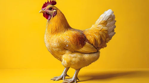 Chicken with Yellow Feathers