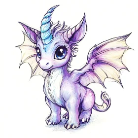 Pastel Dragon Whimsy: A Cartoon Delight