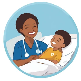 Nurse and Child: A Moment of Comfort