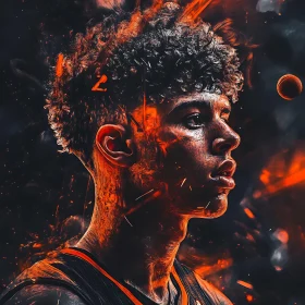 Portrait of a Basketball Player