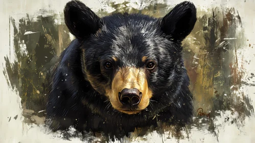 Artistic Bear Illustration