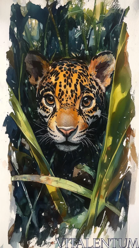 AI ART Leopard in Jungle