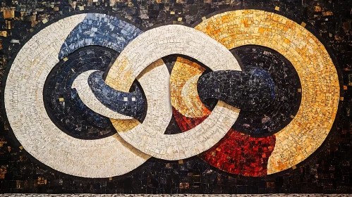 Abstract Circular Mosaic Art