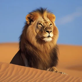 Lion in the Desert