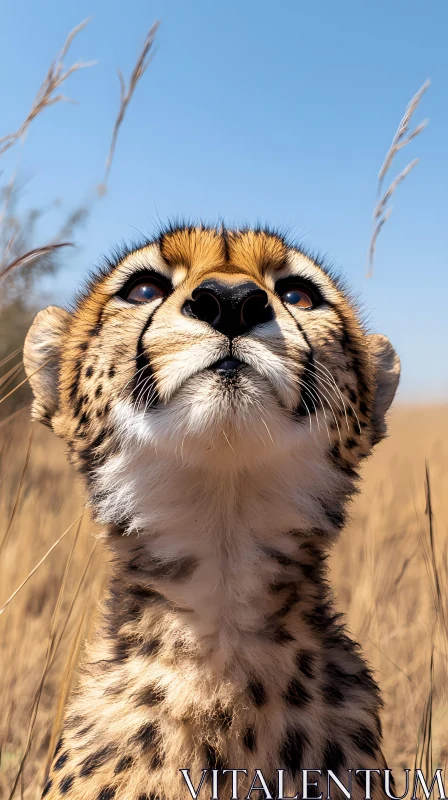 Curious Cheetah Up Close AI Image