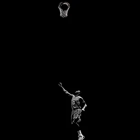 Monochrome Basketball Art