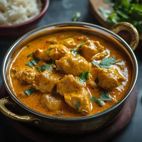 Bowl of Chicken Curry with Cilantro