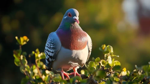 Tranquil Pigeon Portrait in Natural Light