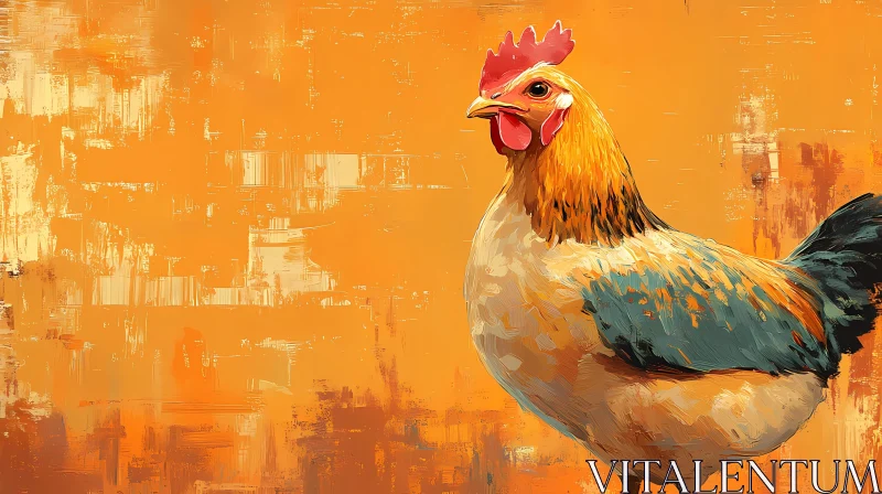 Colorful Chicken Artwork AI Image