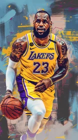 LeBron James Basketball Artwork