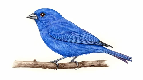 Detailed Illustration of a Bluebird