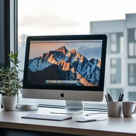 Contemporary Workspace with Computer